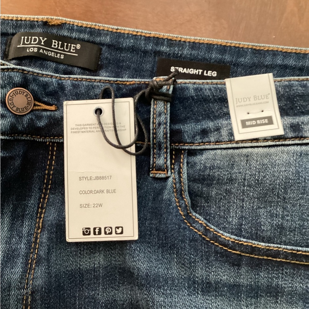 Judy Blue Dark Blue Straight Leg Jeans